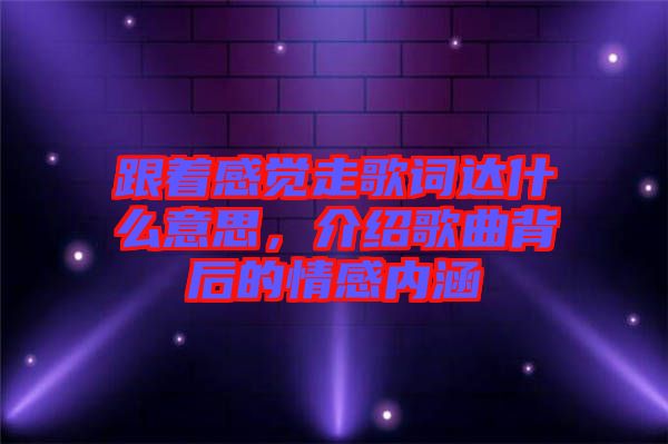 跟著感覺走歌詞達什么意思，介紹歌曲背后的情感內涵