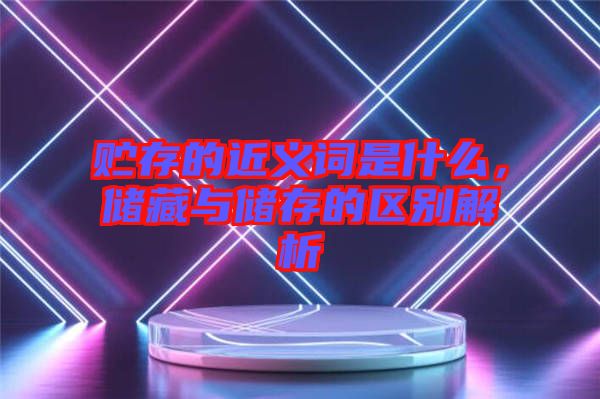 貯存的近義詞是什么，儲藏與儲存的區別解析