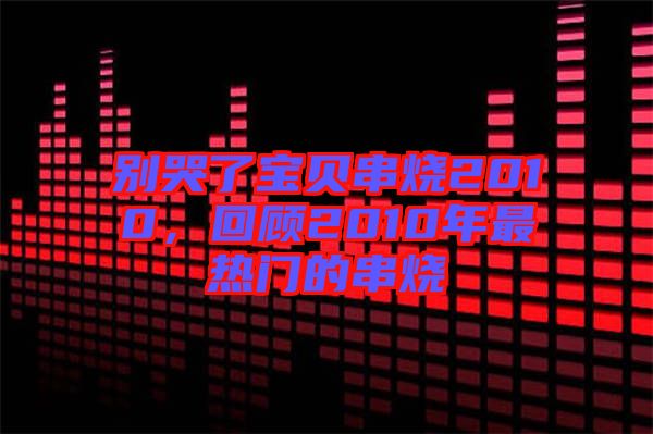 別哭了寶貝串燒2010，回顧2010年最熱門的串燒