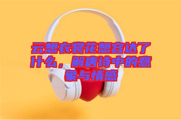 云想衣裳花想容達(dá)了什么，解唐詩中的意象與情感