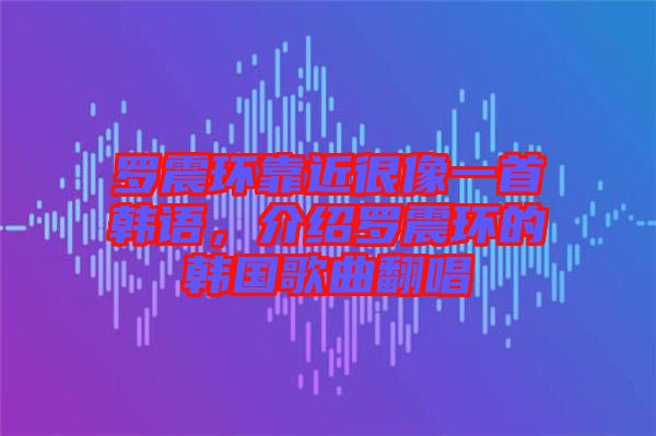 羅震環靠近很像一首韓語，介紹羅震環的韓國歌曲翻唱