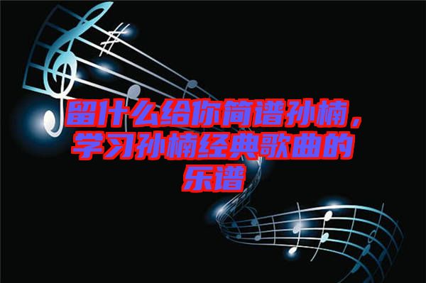 留什么給你簡譜孫楠，學習孫楠經(jīng)典歌曲的樂譜