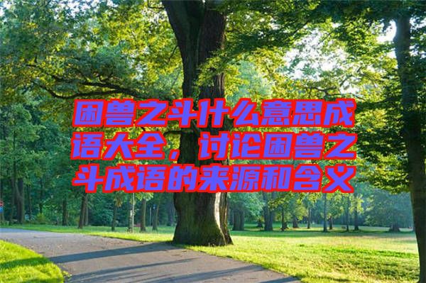 困獸之斗什么意思成語大全，討論困獸之斗成語的來源和含義