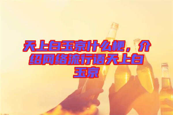 天上白玉京什么梗，介紹網絡流行語天上白玉京