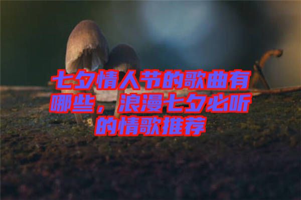 七夕情人節的歌曲有哪些，浪漫七夕必聽的情歌推薦