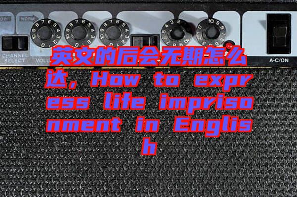 英文的后會無期怎么達，How to express life imprisonment in English