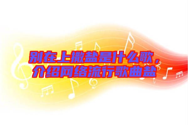 別在上撒鹽是什么歌，介紹網絡流行歌曲鹽