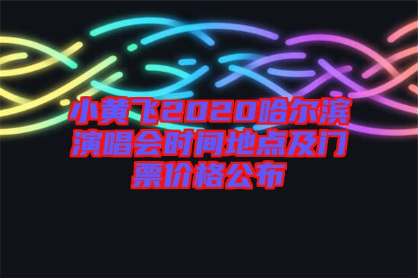 小黃飛2020哈爾濱演唱會時間地點及門票價格公布