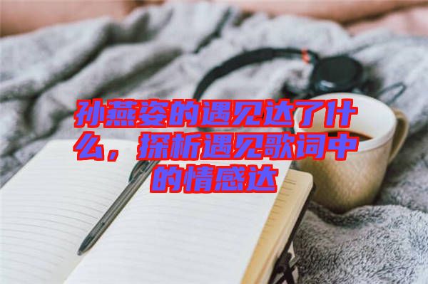 孫燕姿的遇見達了什么，探析遇見歌詞中的情感達