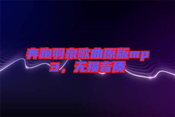 奔跑羽泉歌曲原版mp3，無損音質