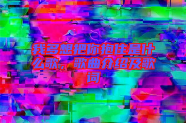 我多想把你抱住是什么歌，歌曲介紹及歌詞