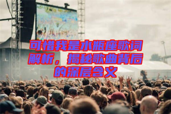 可惜我是水瓶座歌詞解析，揭秘歌曲背后的深層含義