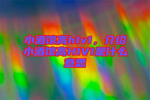 小酒館高h1v1，介紹小酒館高H1V1是什么意思