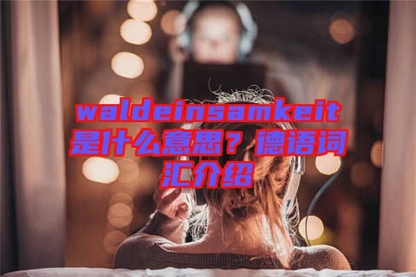 waldeinsamkeit是什么意思？德語(yǔ)詞匯介紹